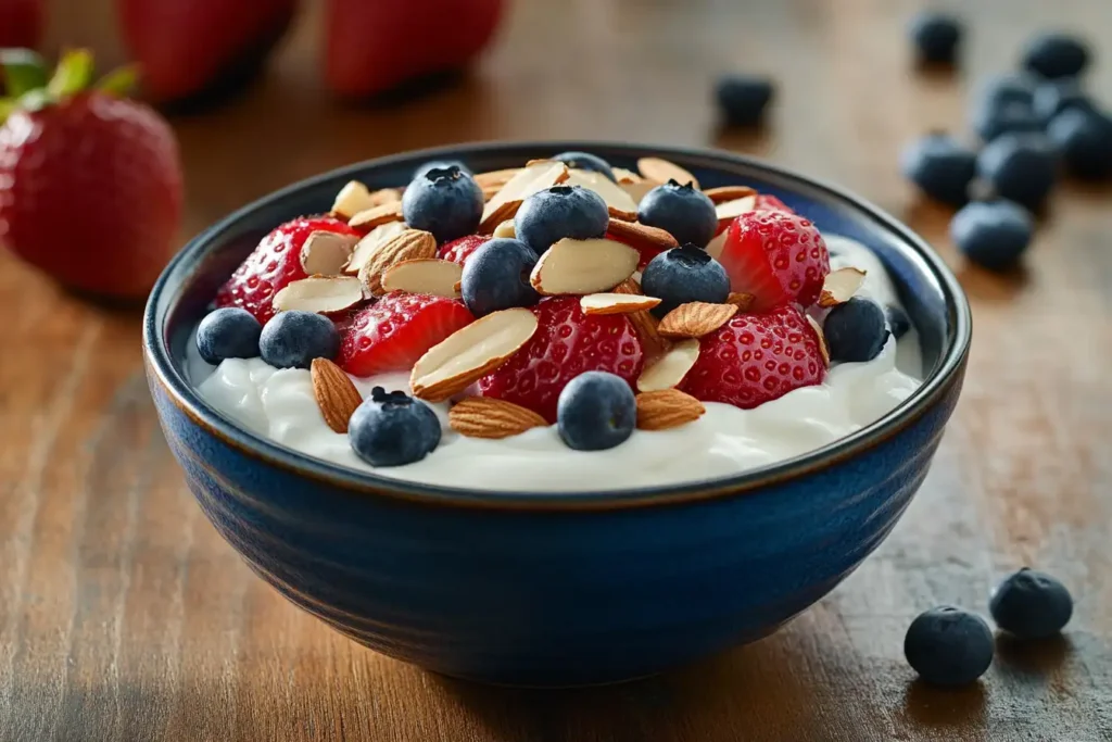Greek Yogurt with Berries and Almonds