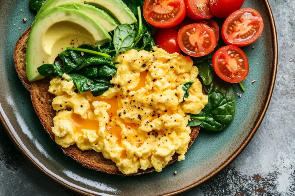 Scrambled Eggs with Spinach