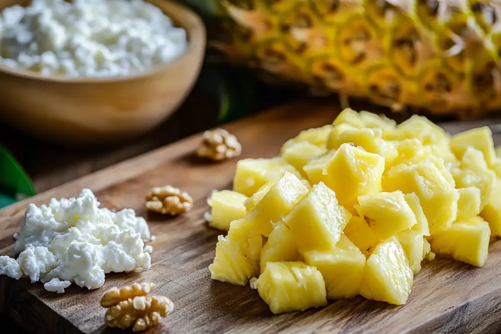 Cottage Cheese with Pineapple and Nuts