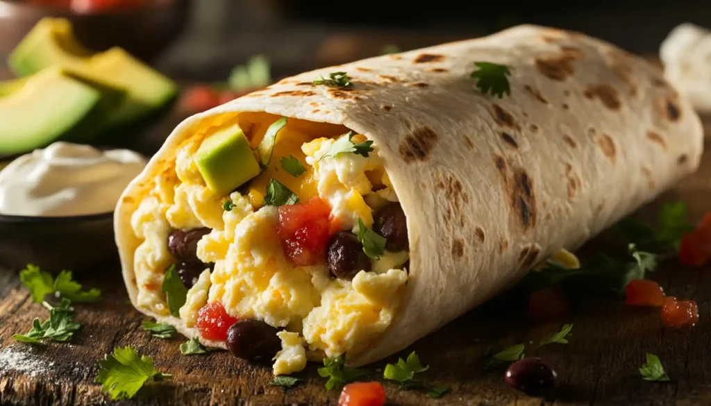 Breakfast Burrito with Scrambled Eggs