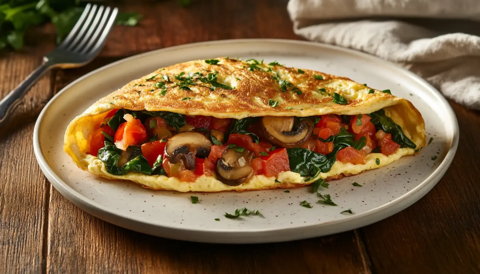 Veggie Omelet in 10 Minutes